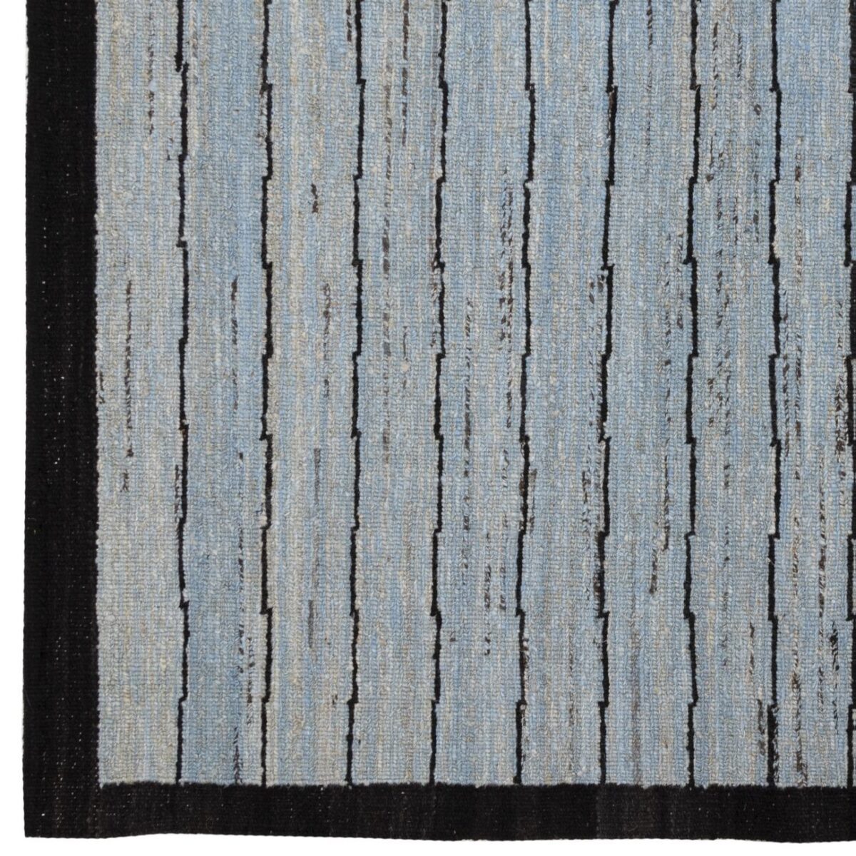 Price and Buy Artisanal Persian Wool Kilim Rug Handwoven in Fars Striped Gray - Image 7