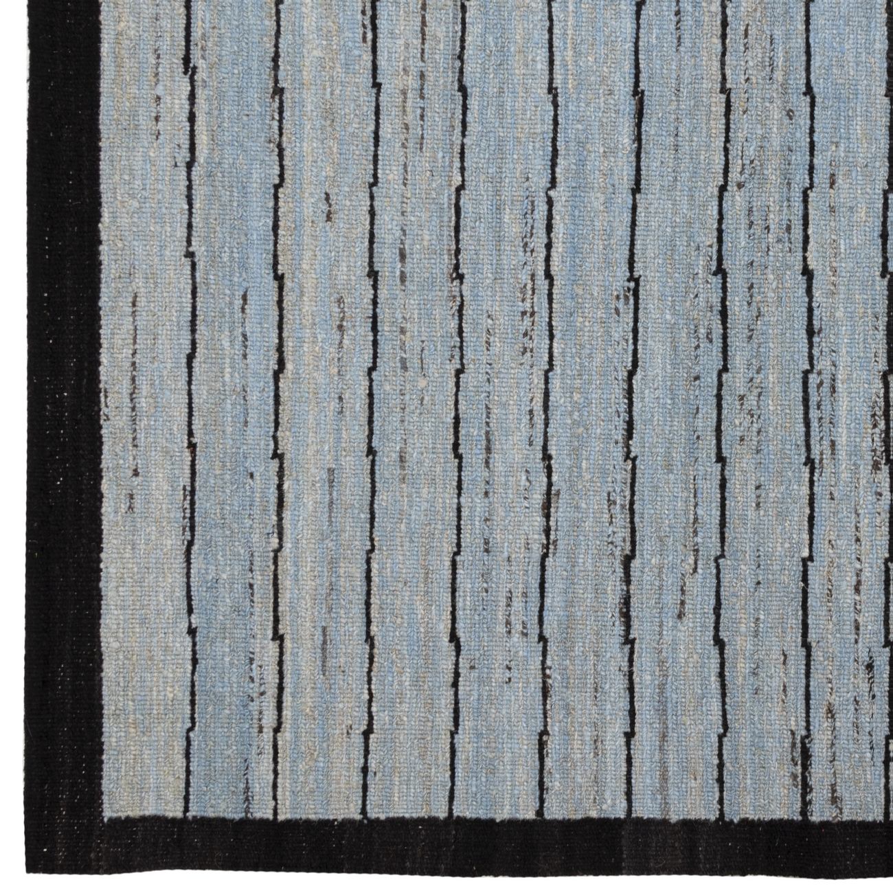 Price and Buy Artisanal Persian Wool Kilim Rug Handwoven in Fars Striped Gray - Image 7
