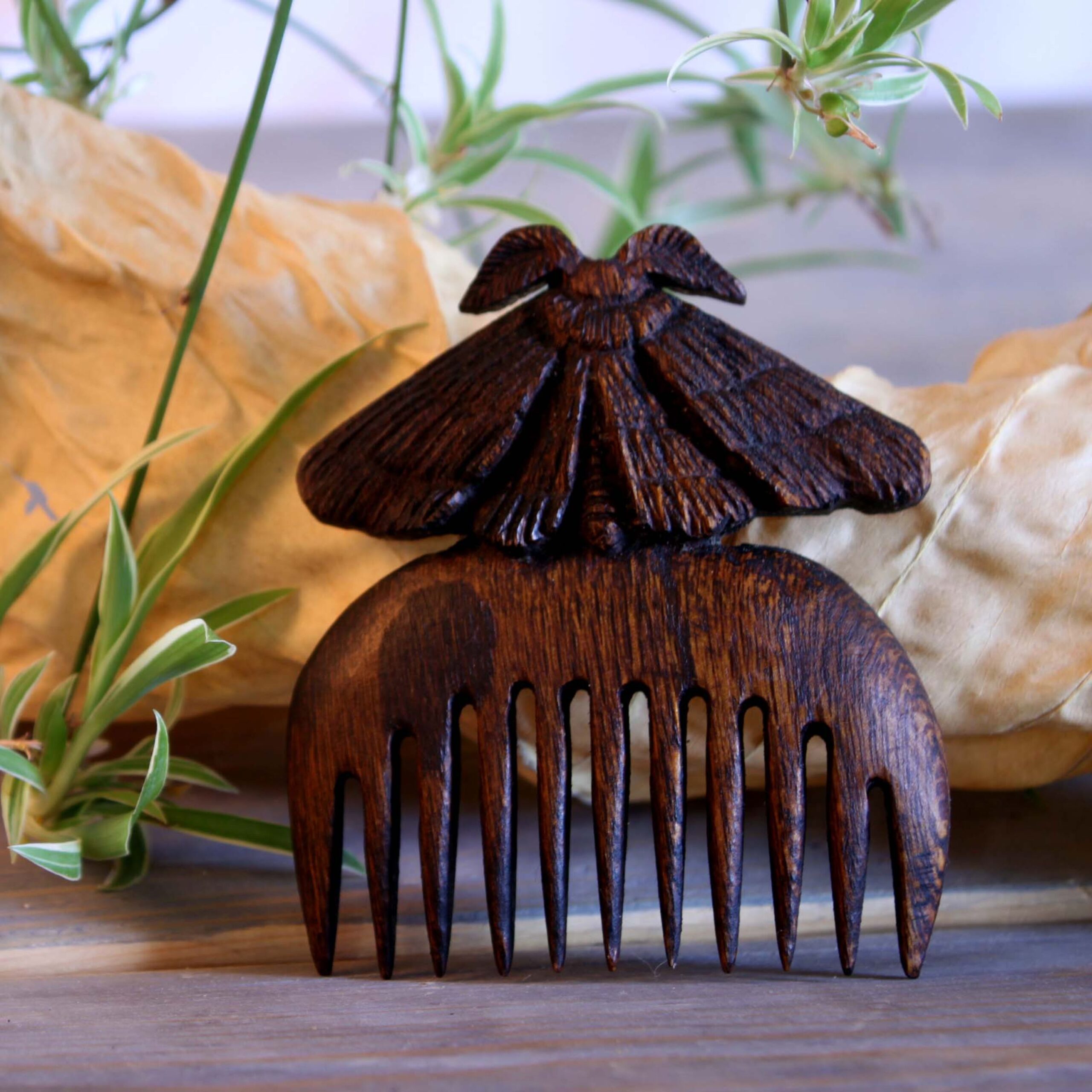 Price and Buy Artisanal Wooden Comb Hand-Carved with Intricate Butterfly Design_6902234843f06.jpeg Price and Buy Artisanal Wooden Comb Hand-Carved with Intricate Butterfly Design - Image 1