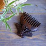Price and Buy Artisanal Wooden Comb Hand-Carved with Intricate Butterfly Design - Image 3