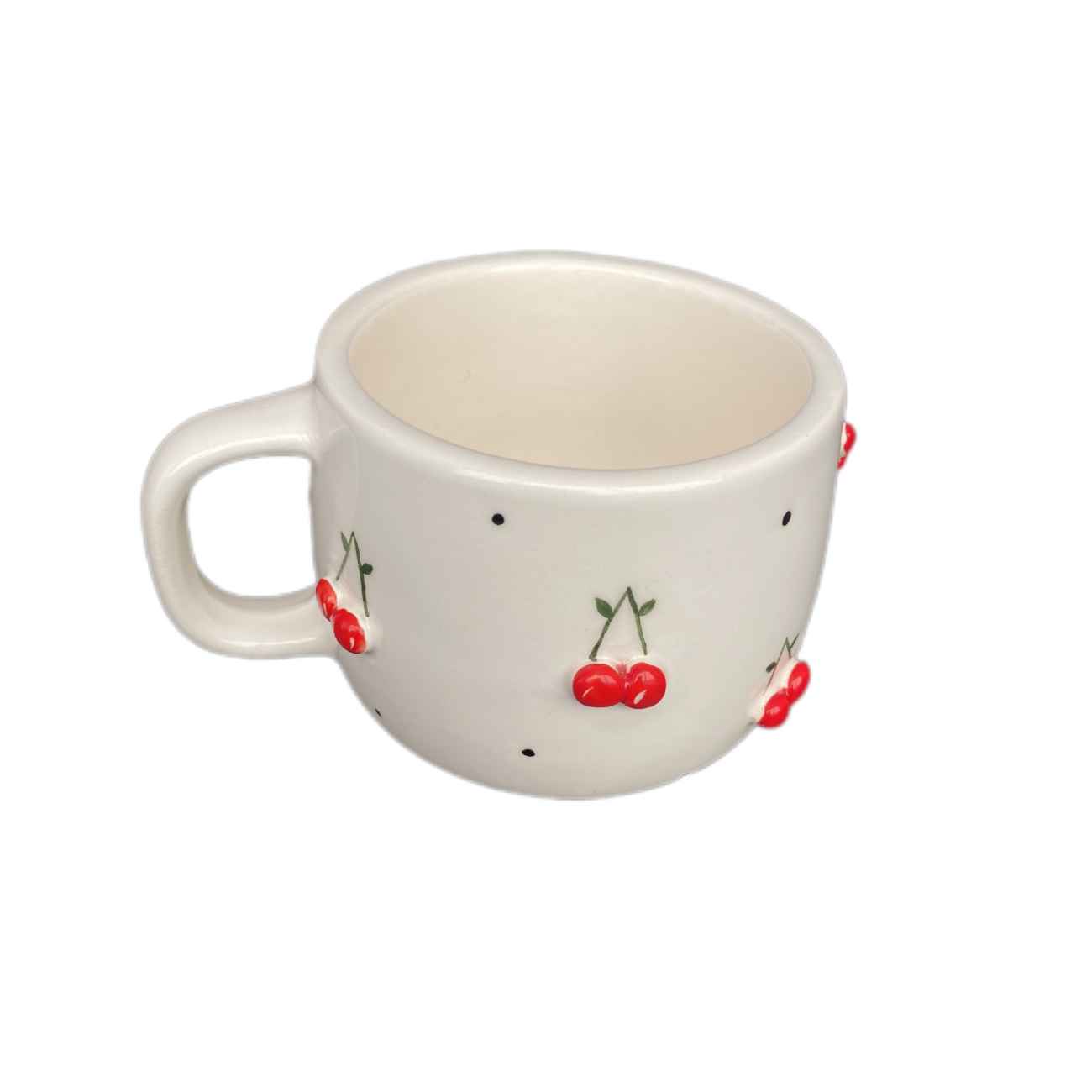 Price and Buy Artistic Ceramic Cup – Handcrafted with Cherry Design - Image 3