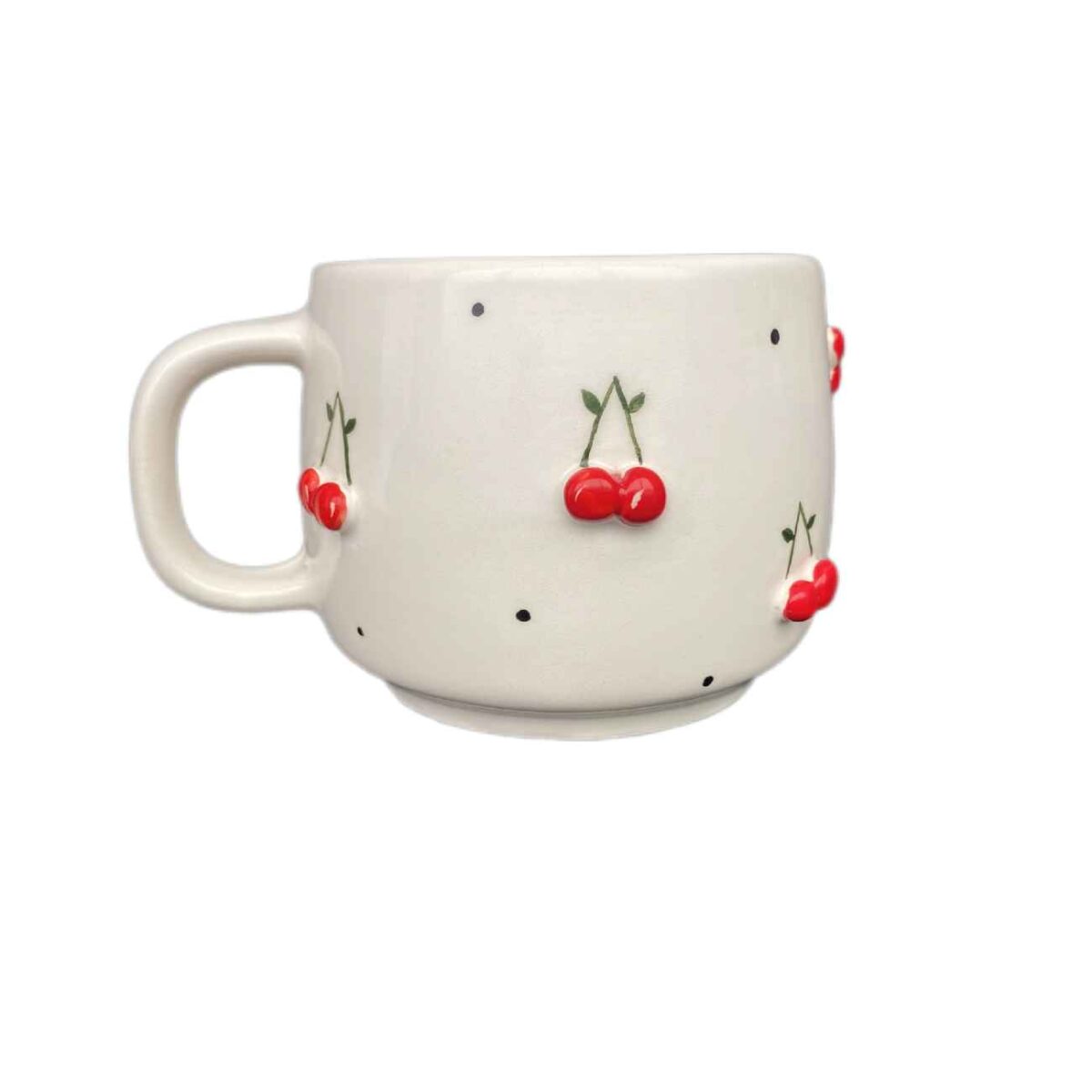Price and Buy Artistic Ceramic Cup – Handcrafted with Cherry Design - Image 4