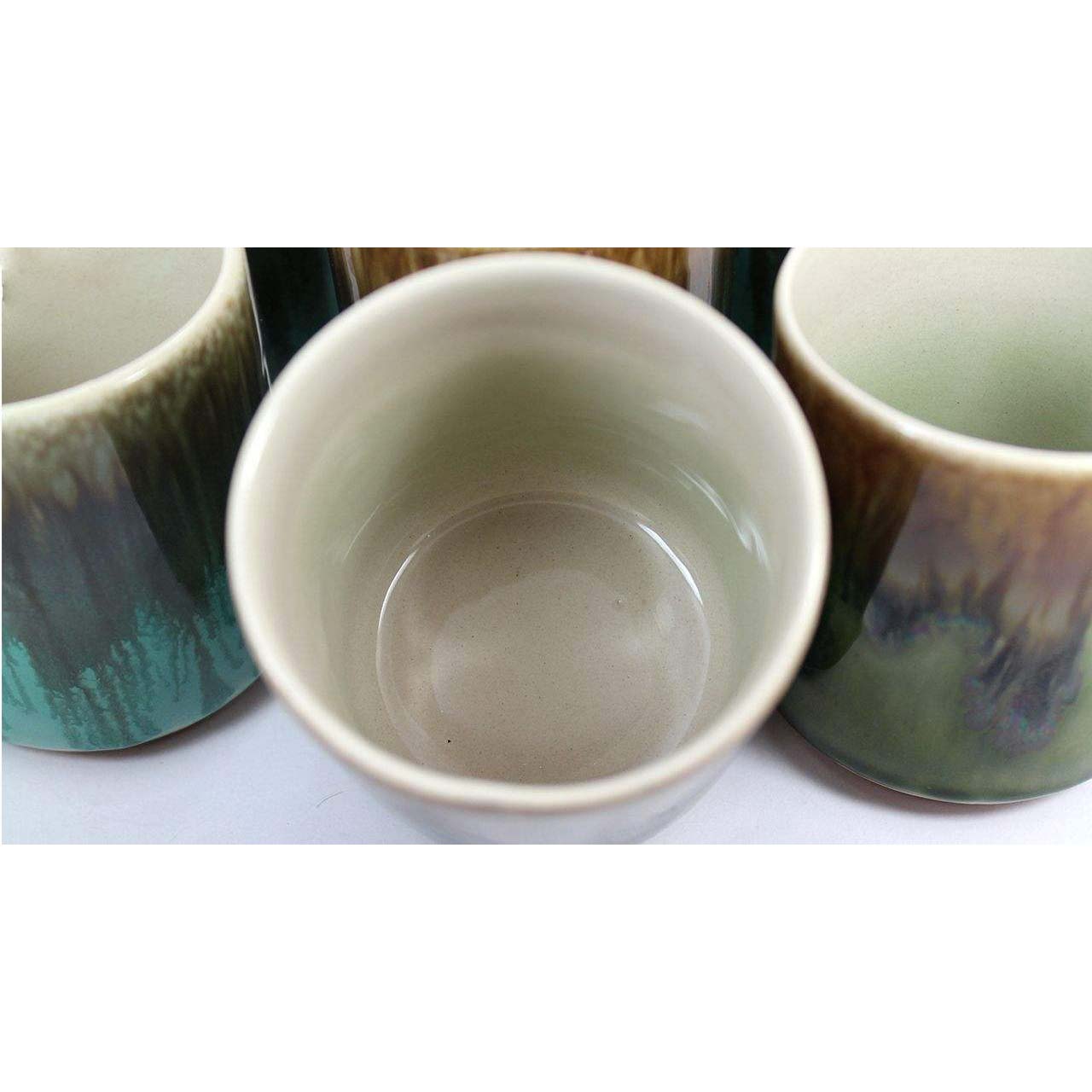 Price and Buy Artistic Ceramic Mug – Set of 6 with Drip Glaze Pattern, Bird Model - Image 3