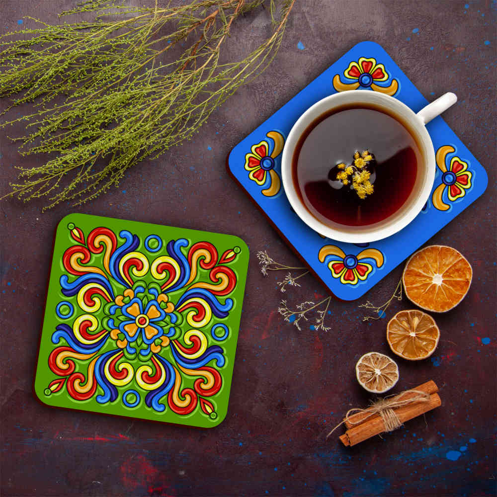 Price and Buy Artistic Drink Coaster Set with the Design Tile - Image 3