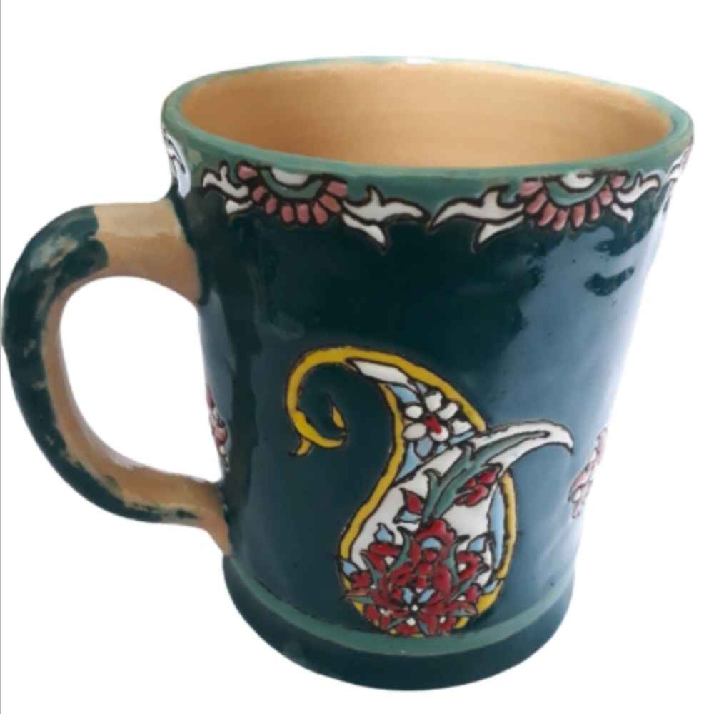 Price and Buy Artistic Handcrafted Pottery Mug – Paisley Model - Image 3