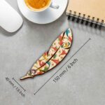 Price and Buy Artistic Persian Inspired Wooden Bookmark Feather Design – Set of 2 - Image 3