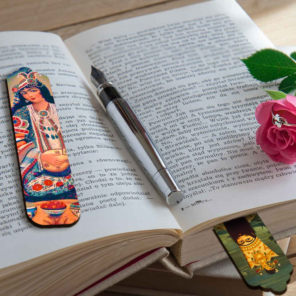 Price and Buy Artistic Persian Inspired Wooden Bookmark King & Queen – Set of 2 - Image 3