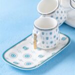 Price and Buy Artistic Porcelain Tea Set with White Evil Eye Design – Protective & Beautiful Tableware - Image 6