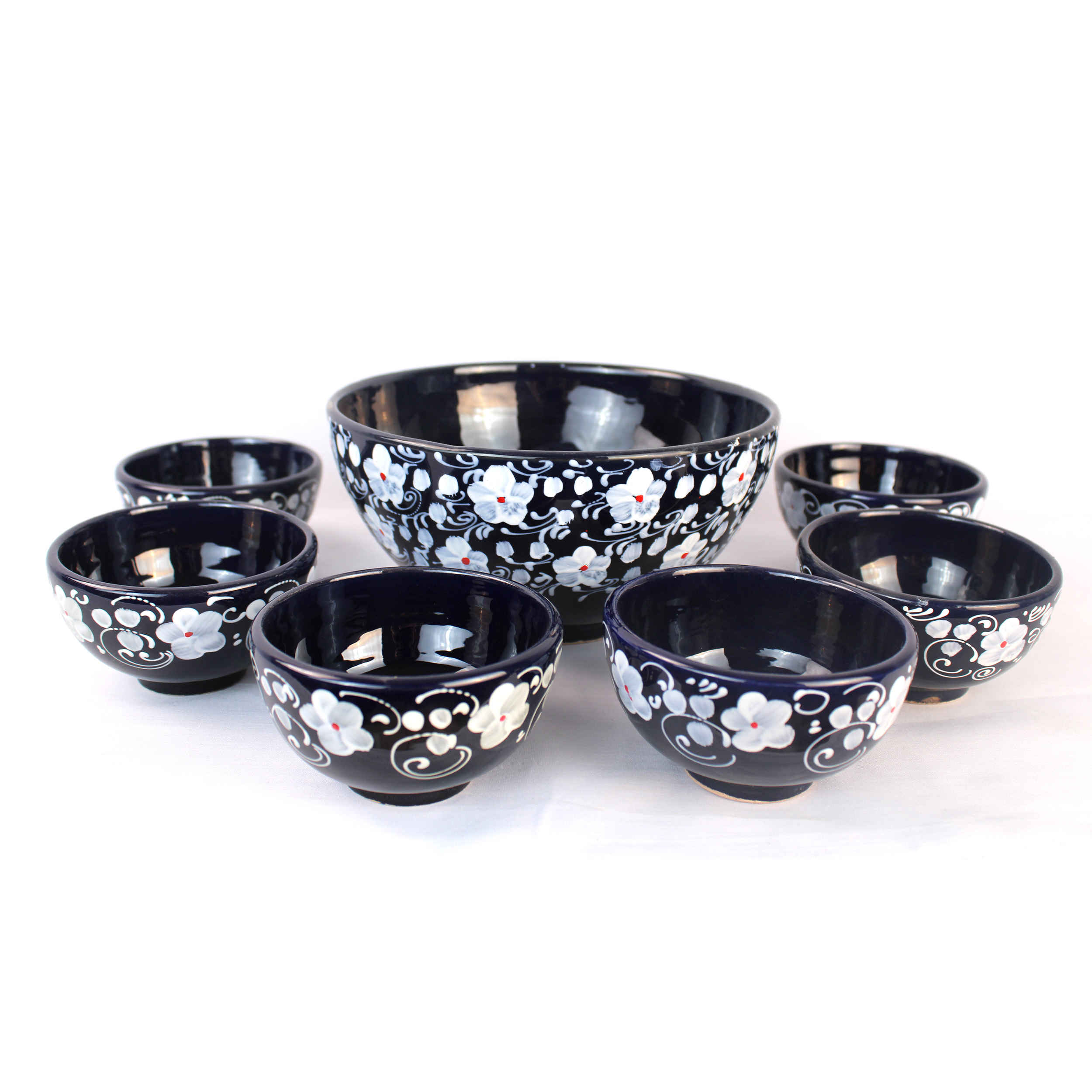 Price and Buy Artistic Pottery Bowl – For Serving Yogurt, Soup, Ash, Noodles, Ice Cream | Black (Set of 6) - Image 4