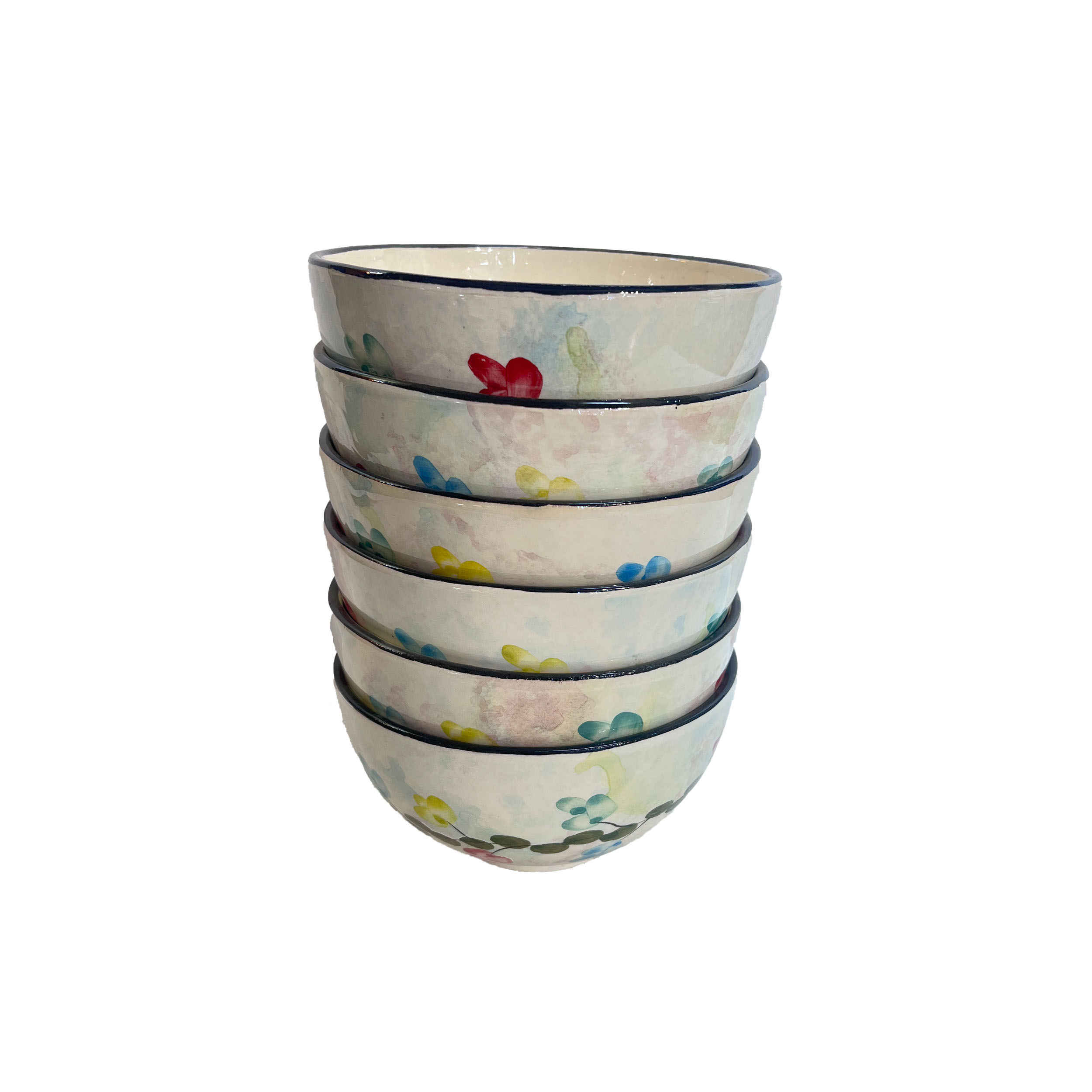 Price and Buy Artistic Pottery Bowl – For Serving Yogurt, Soup, Ash, Noodles, Ice Cream | White (Set of 6)