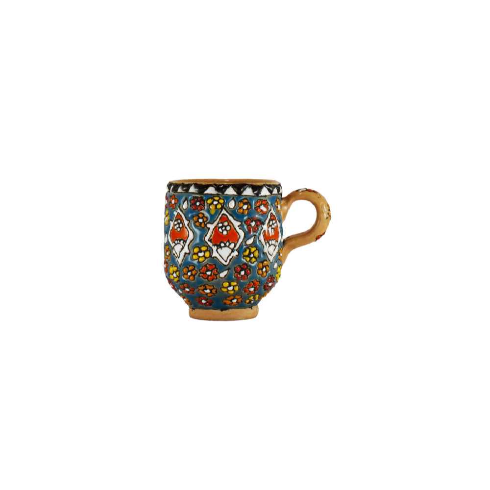 Price and Buy Artistic Pottery Cup – Handcrafted Minakari Enameled, Atlas Model - Image 3