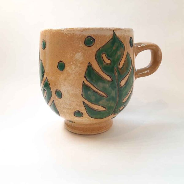Price and Buy Artistic Pottery Cup – Handcrafted with Leaf Pattern_68fc4fcc7db07.jpeg Price and Buy Artistic Pottery Cup – Handcrafted with Leaf Pattern
