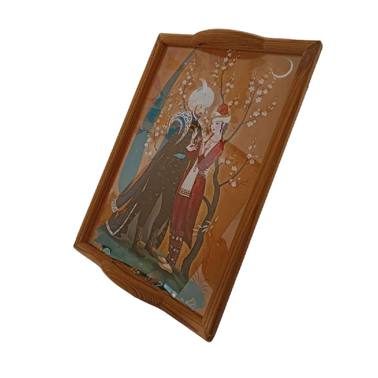 Price and Buy Artistic Wooden Glass Tray – Khosrow & Shirin Persian Design - Image 5