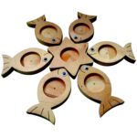 Price and Buy Artistic Wooden Haft Seen Set Adorned with Symbolic Fish Patterns for a Unique Nowruz Arrangement Set of 7 - Image 3