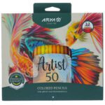 Price and Buy Arya Artist 50-Color Colored Pencils with Unique Fish Pattern
