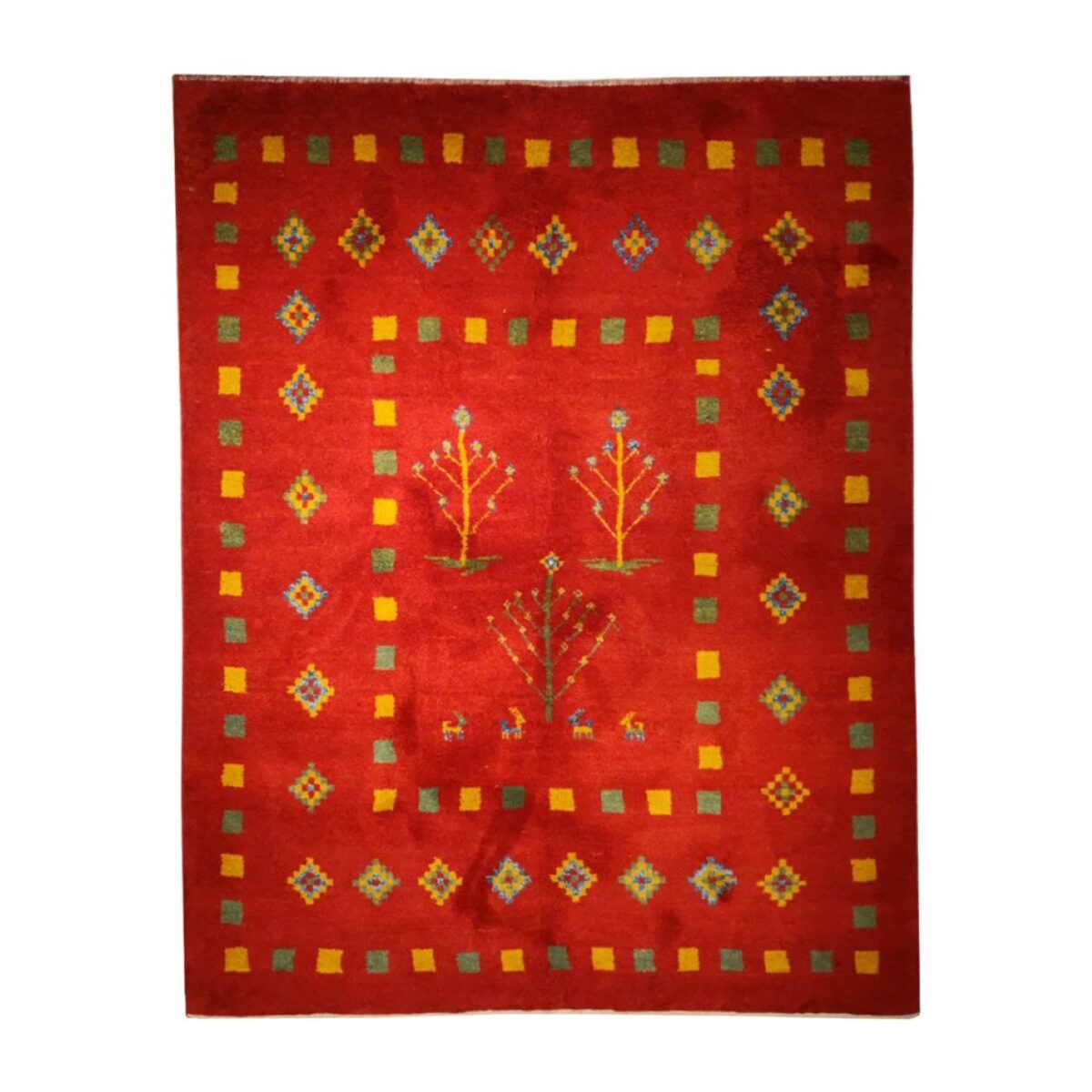 Price and Buy Authentic Genuine Persian Gabbeh Wool Rug Handwoven Bordered