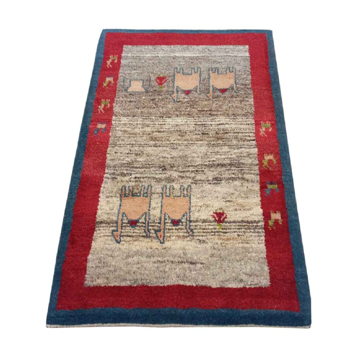 Price and Buy Authentic Genuine Persian Gabbeh Wool Rug Handwoven with Camel Motif - Image 4