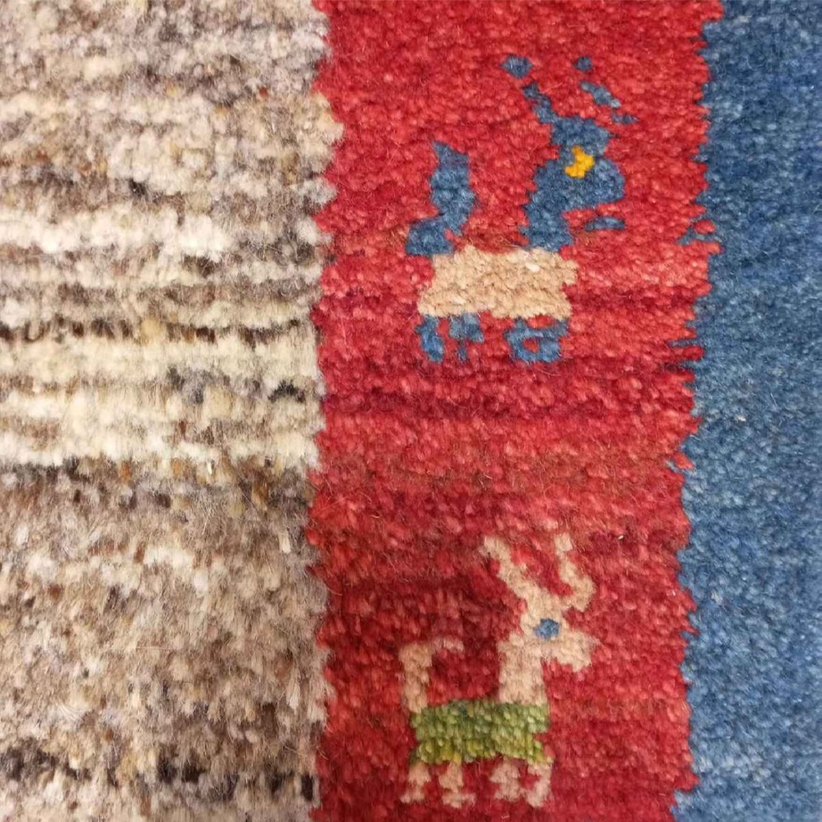 Price and Buy Authentic Genuine Persian Gabbeh Wool Rug Handwoven with Camel Motif - Image 5