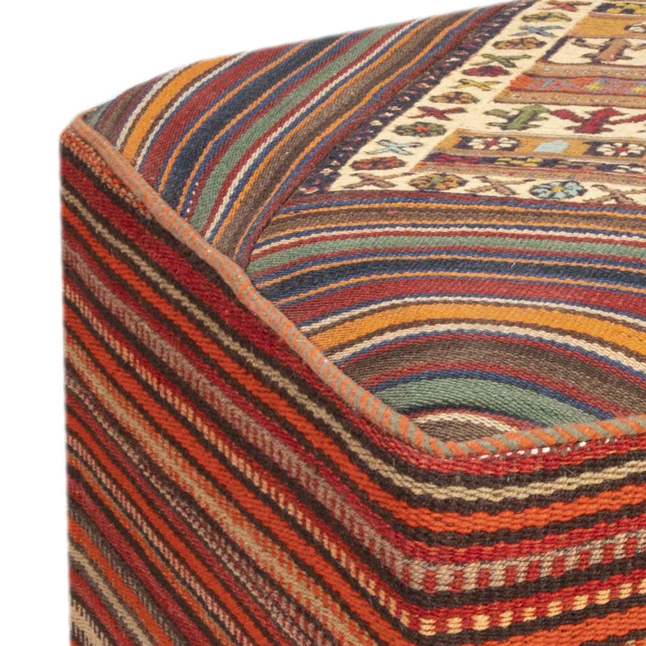 Price and Buy Authentic Ottoman Kilim Pouf with the Origin Iran Handcrafted AP406 - Image 3
