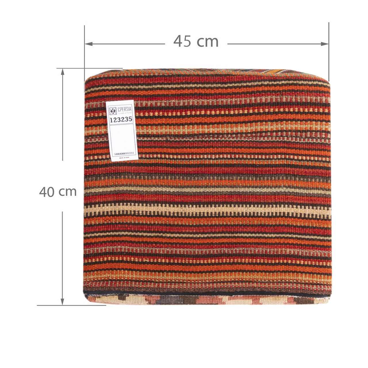 Price and Buy Authentic Ottoman Kilim Pouf with the Origin Iran Handcrafted AP406 - Image 6