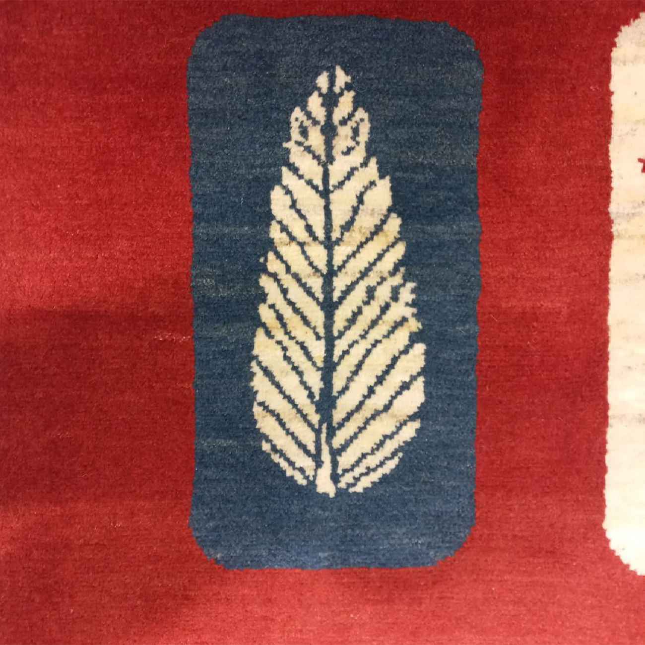 Price and Buy Authentic Persian Gabbeh Wool Rug Handwoven Leaf Motifs - Image 3