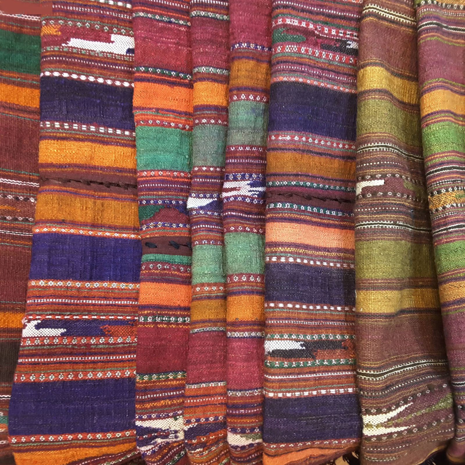 Price and Buy Authentic Persian Jajim Flat-Woven Striped Rug Bahar - Image 4