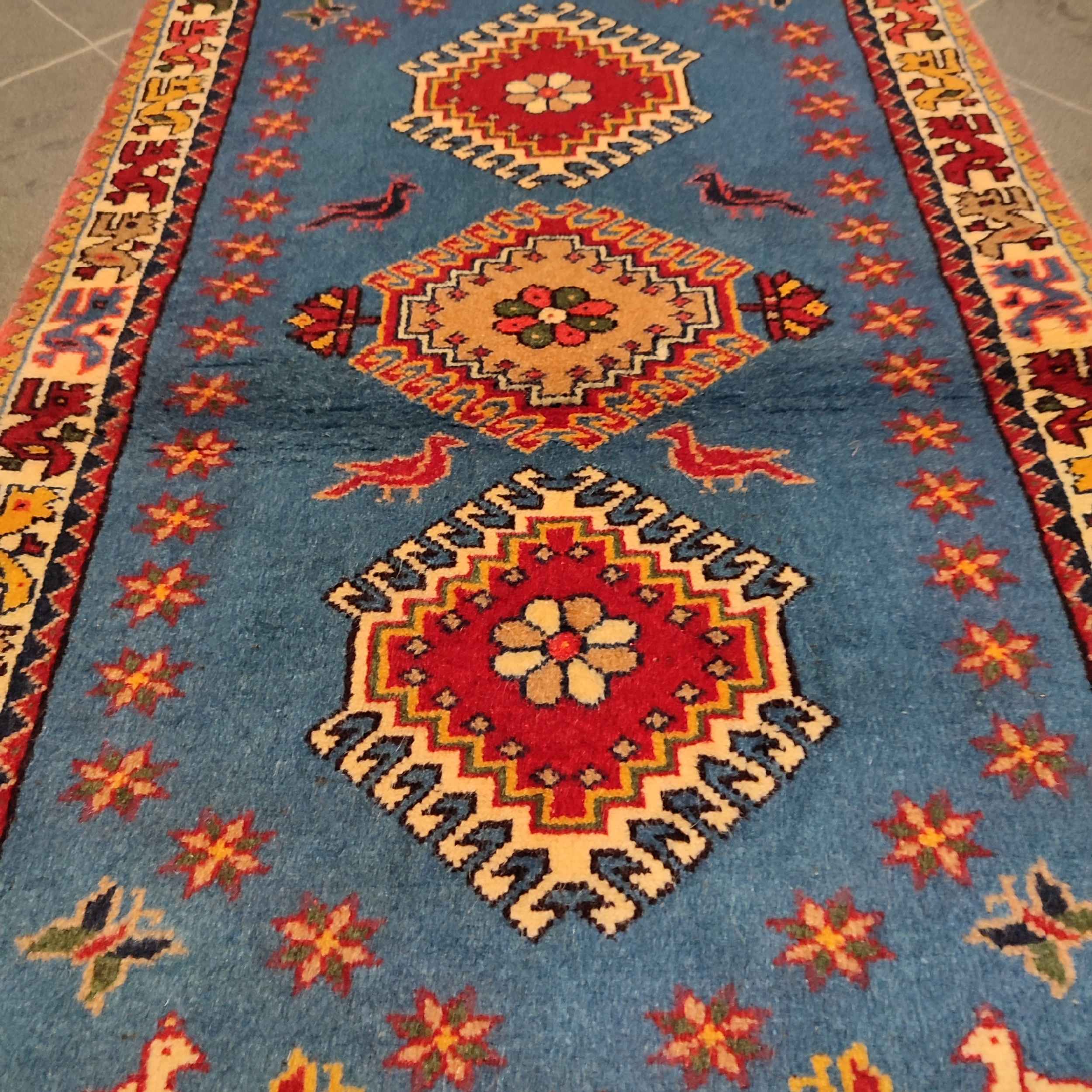 Price and Buy Authentic Persian Prayer Rug Hand-Knotted & Luxurious Sajada Diamond - Image 3