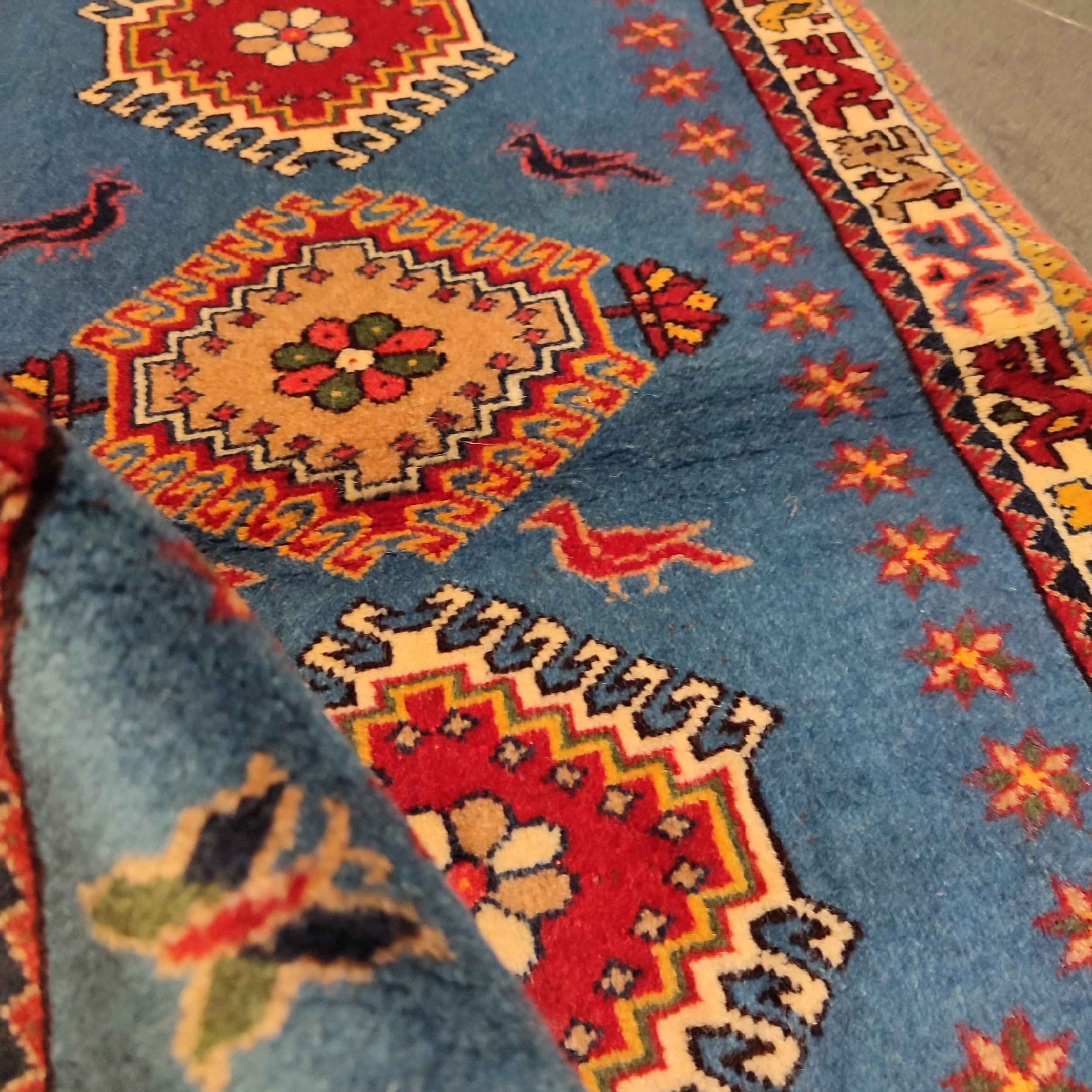 Price and Buy Authentic Persian Prayer Rug Hand-Knotted & Luxurious Sajada Diamond - Image 4