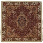 Price and Buy Authentic Persian Synthetic Termeh Cushion Cover – Traditional Paisley Pattern, Brown and Maroon Shades