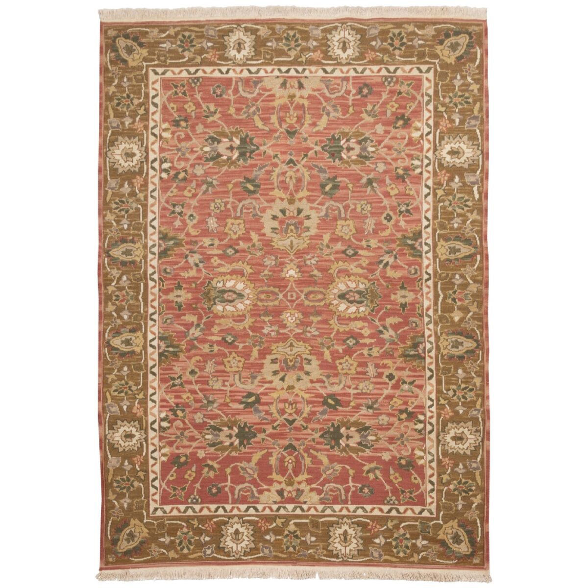Price and Buy Authentic Persian Wool Kilim Rug Handwoven in Fars Bordered Salmon