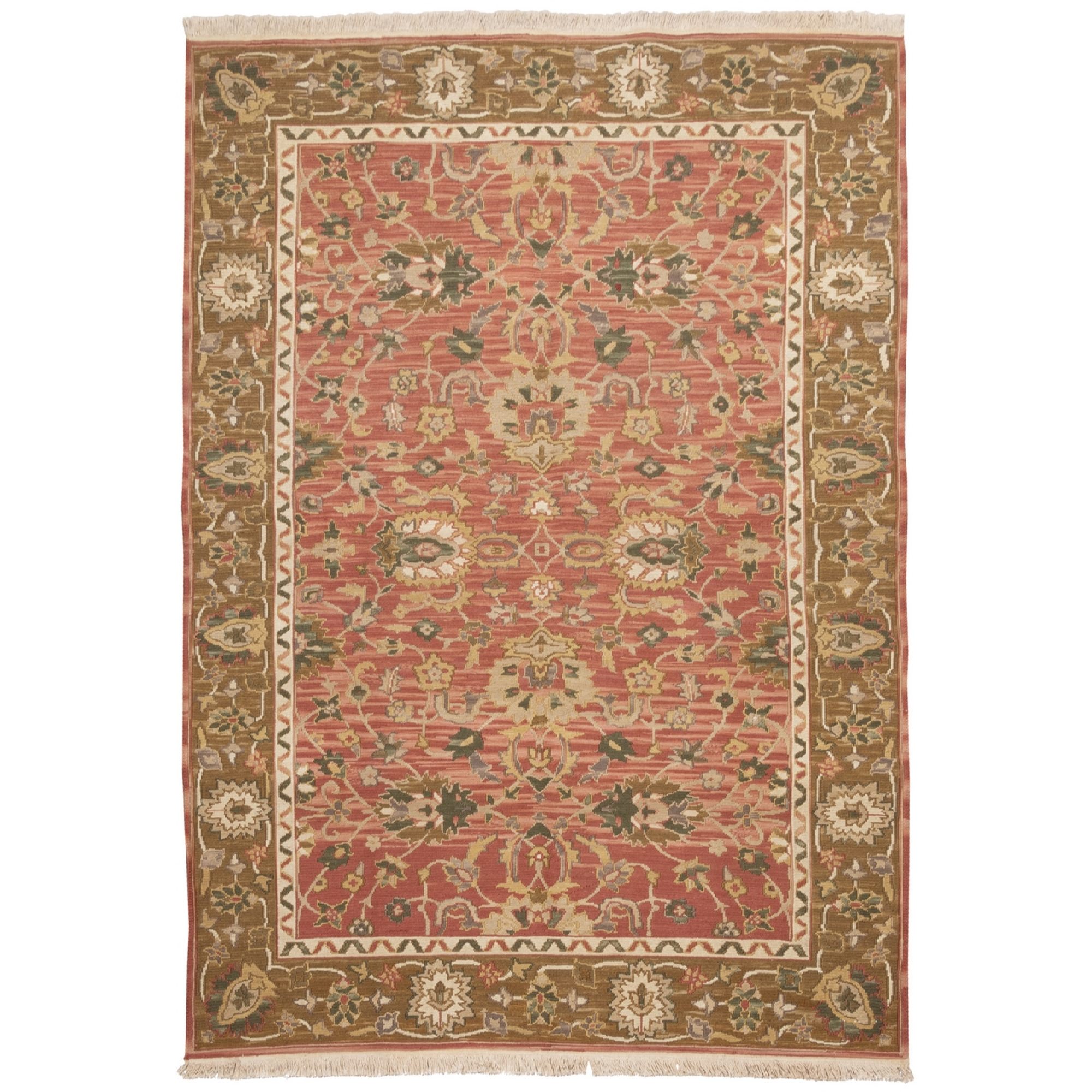 Price and Buy Authentic Persian Wool Kilim Rug Handwoven in Fars Bordered Salmon