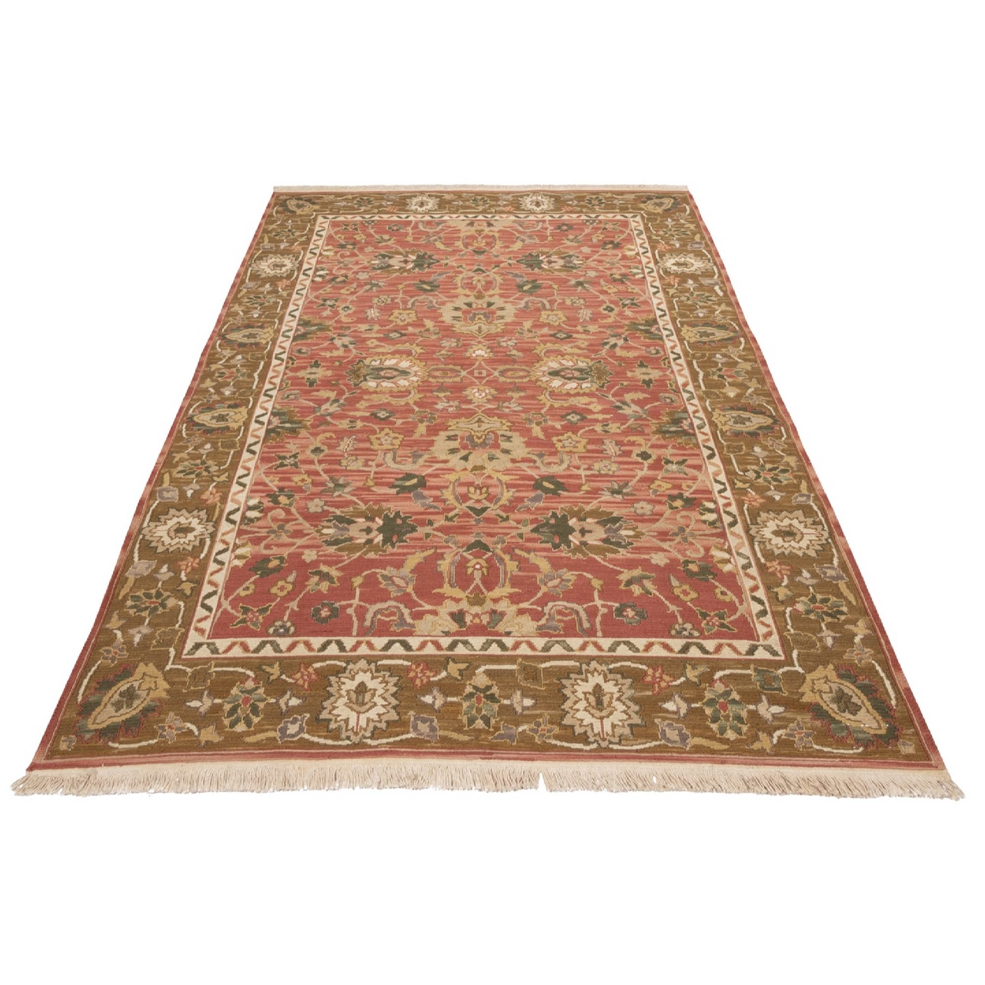 Price and Buy Authentic Persian Wool Kilim Rug Handwoven in Fars Bordered Salmon - Image 3