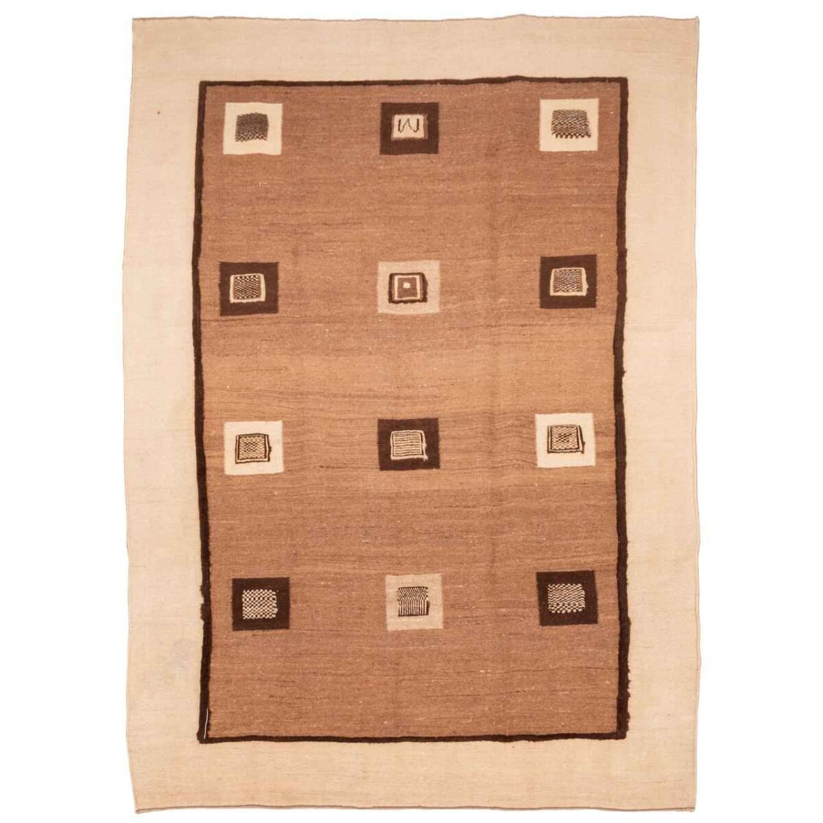 Price and Buy Authentic Persian Wool Kilim Rug Handwoven in Fars Brown