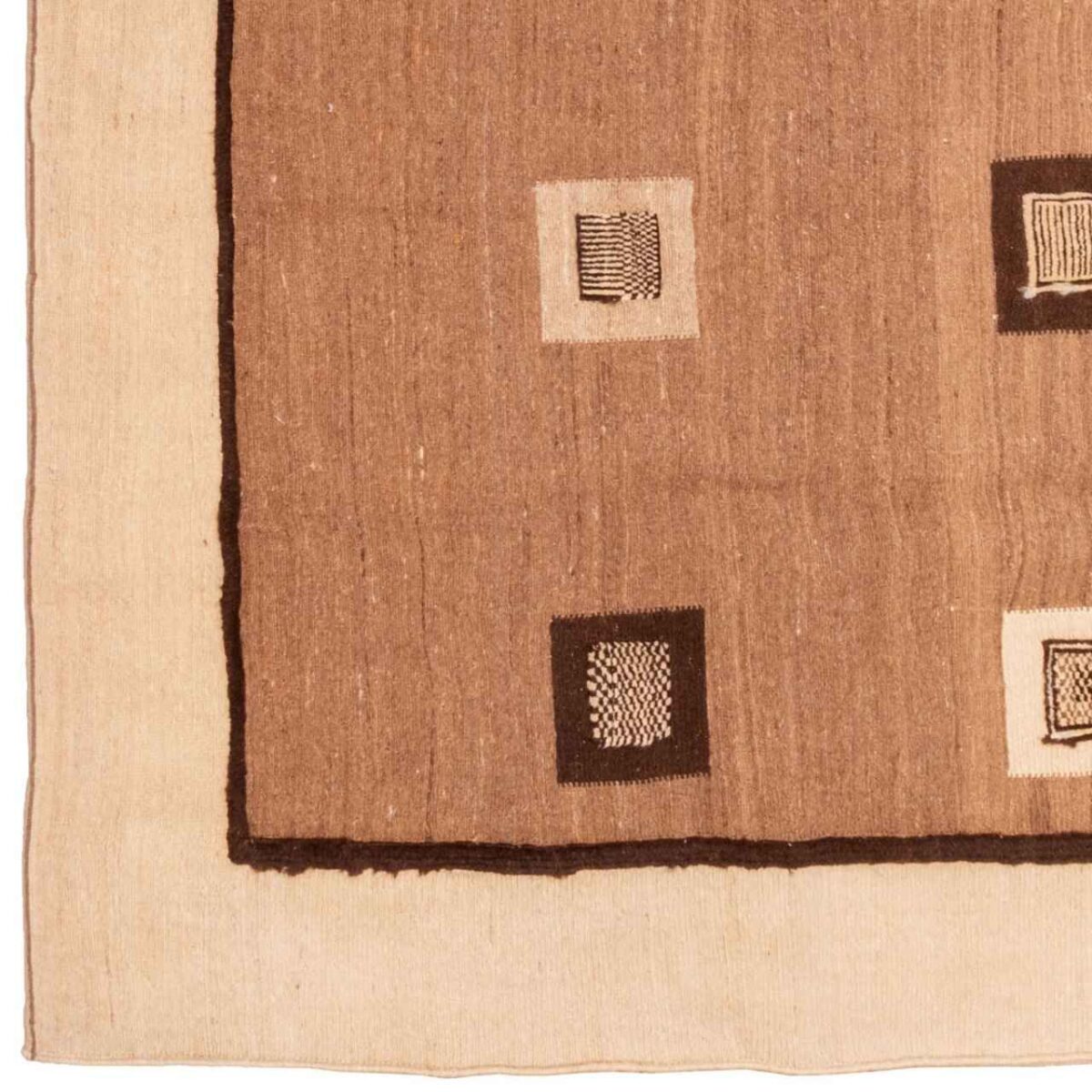 Price and Buy Authentic Persian Wool Kilim Rug Handwoven in Fars Brown - Image 4