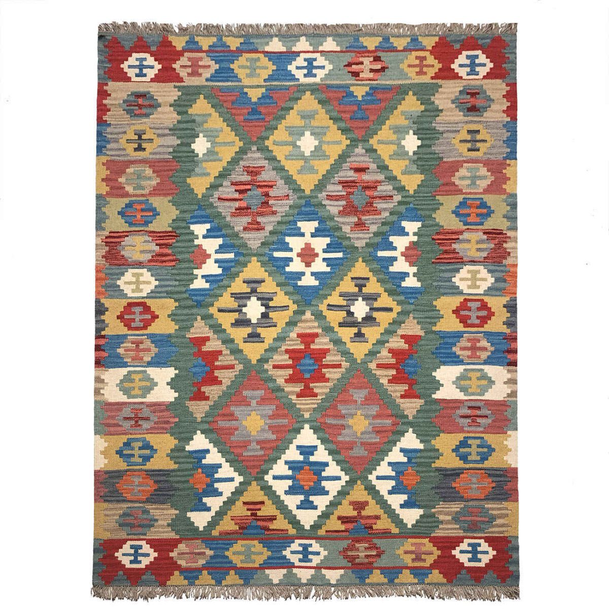Price and Buy Authentic Persian Wool Kilim Rug Handwoven in Firuzabad Qashqai