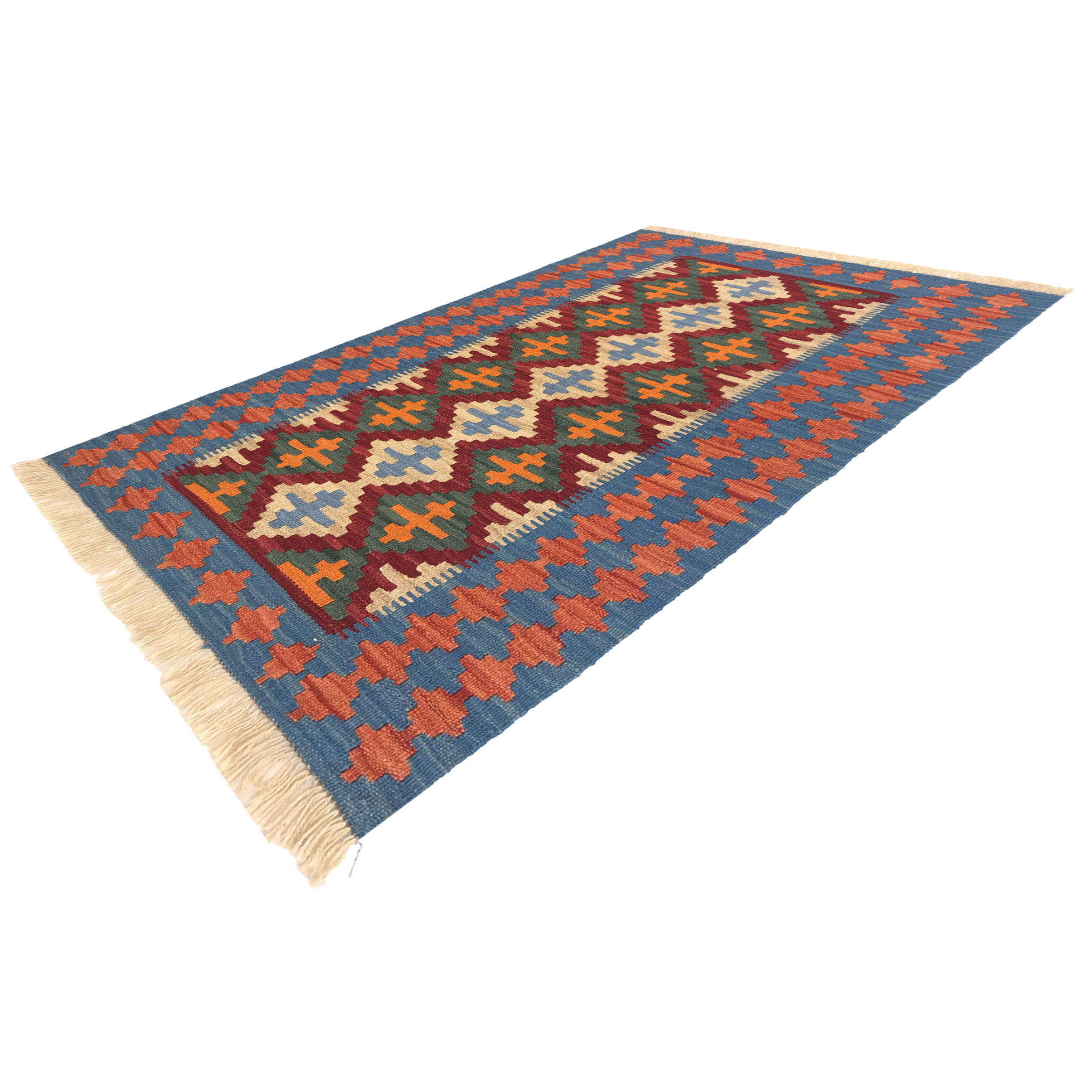 Price and Buy Authentic Persian Wool Kilim Rug Handwoven in Firuzabad Qashqai - Image 7
