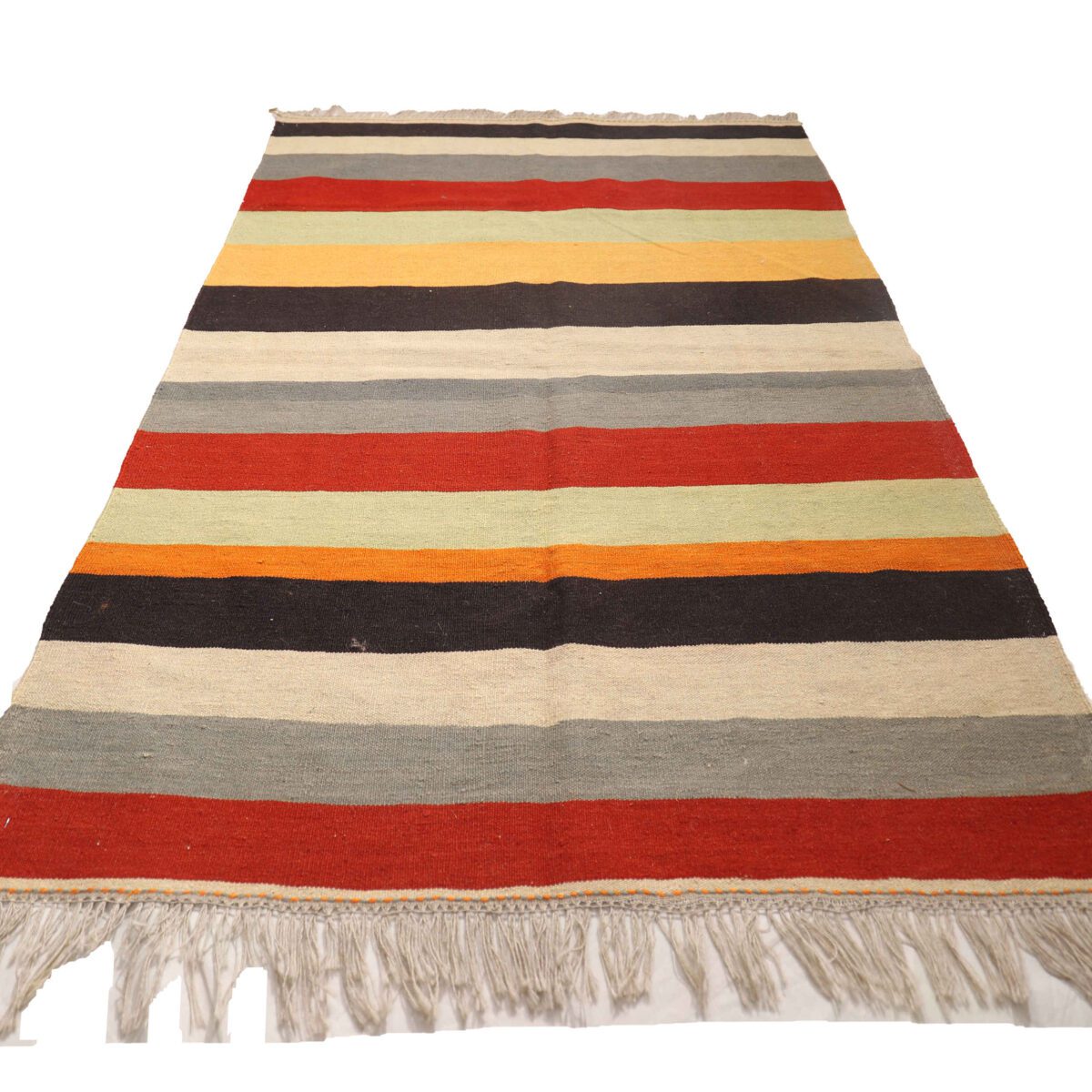 Price and Buy Authentic Persian Wool Kilim Rug Handwoven in Isfahan Striped - Image 3