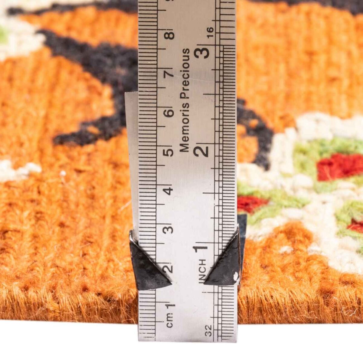Price and Buy Authentic Persian Wool Kilim Rug Handwoven in Kerman Floral Orange - Image 7