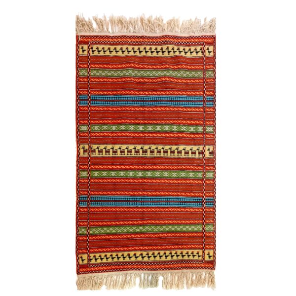 Price and Buy Authentic Persian Wool Kilim Rug Handwoven in Khorasan Striped Red_68fec7e17eb45.jpeg Price and Buy Authentic Persian Wool Kilim Rug Handwoven in Khorasan Striped Red