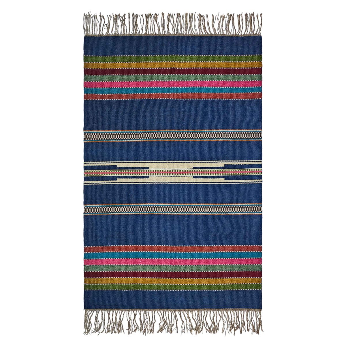 Price and Buy Authentic Persian Wool Kilim Rug Handwoven in Lorestan Blue