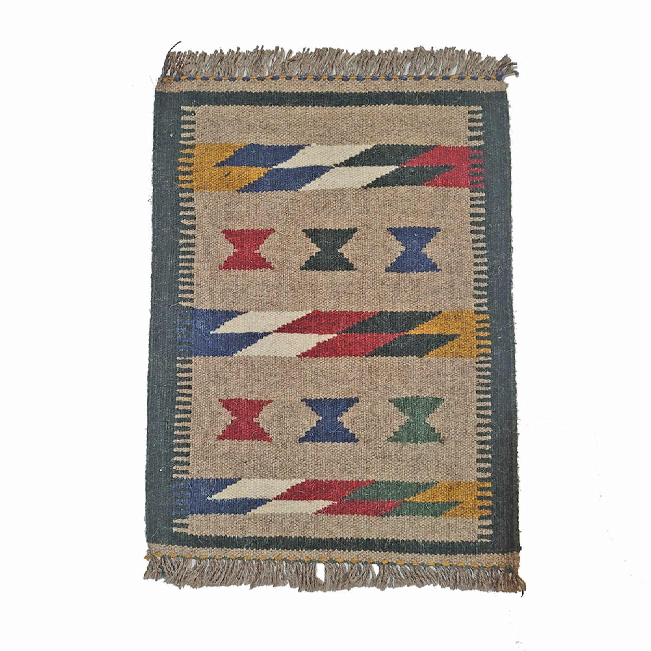 Price and Buy Authentic Persian Wool Kilim Rug Handwoven in Shiraz Qashqai Cream