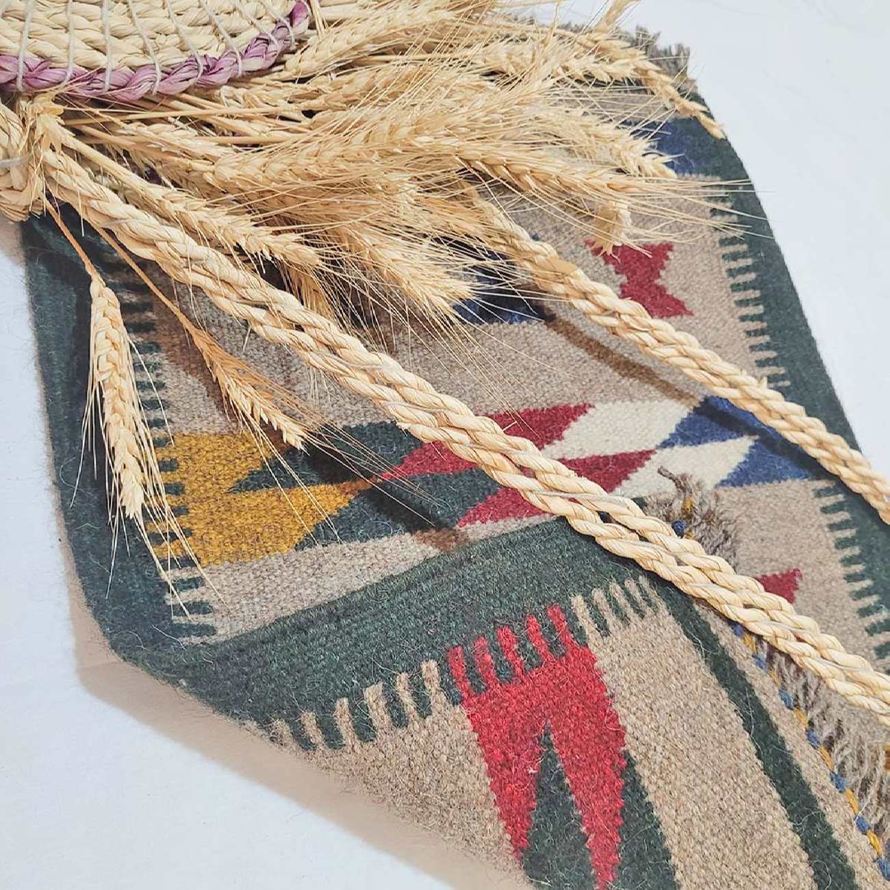 Price and Buy Authentic Persian Wool Kilim Rug Handwoven in Shiraz Qashqai Cream - Image 6