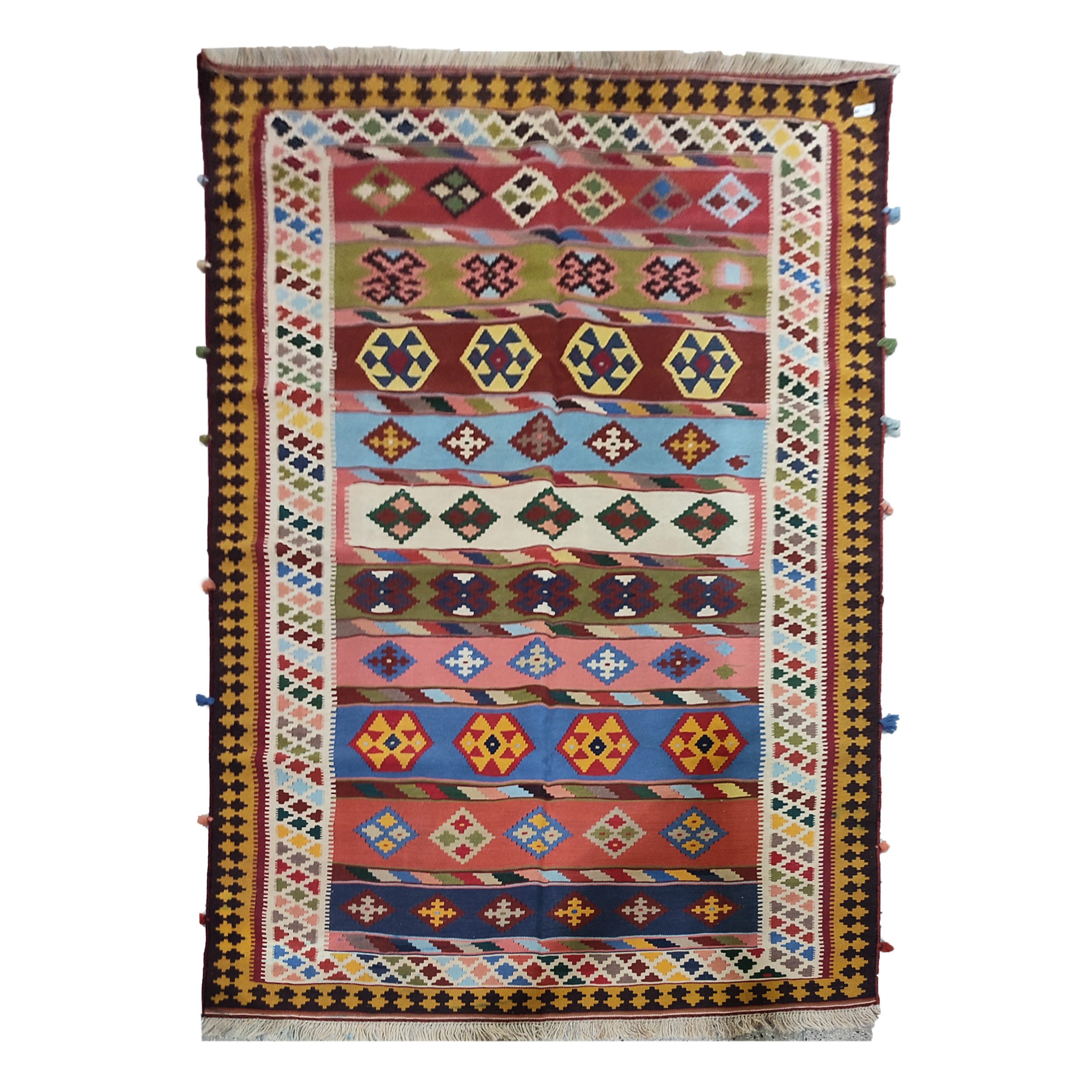 Price and Buy Authentic Persian Wool Kilim Rug Handwoven in Shiraz Qashqai