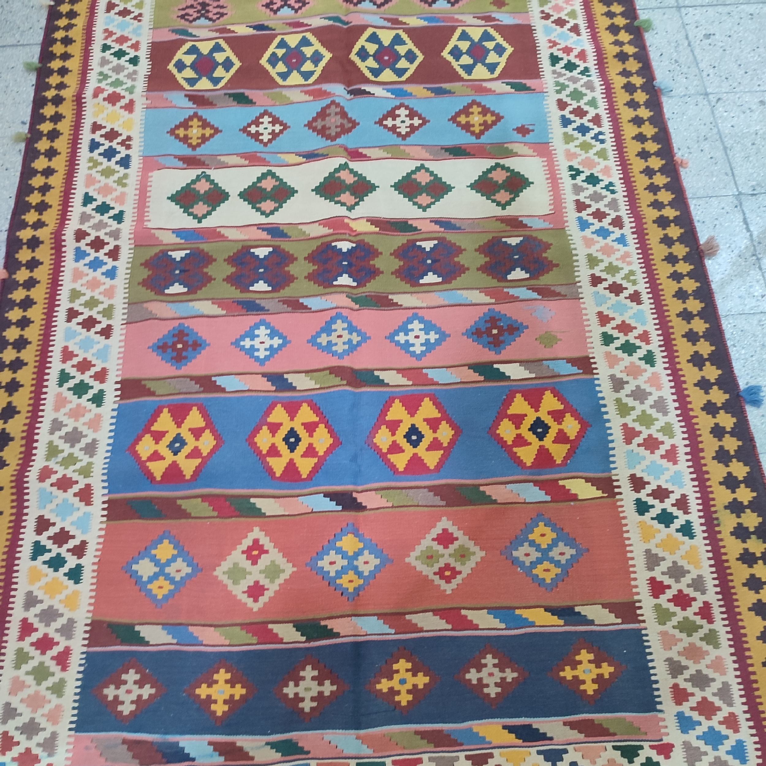Price and Buy Authentic Persian Wool Kilim Rug Handwoven in Shiraz Qashqai - Image 4
