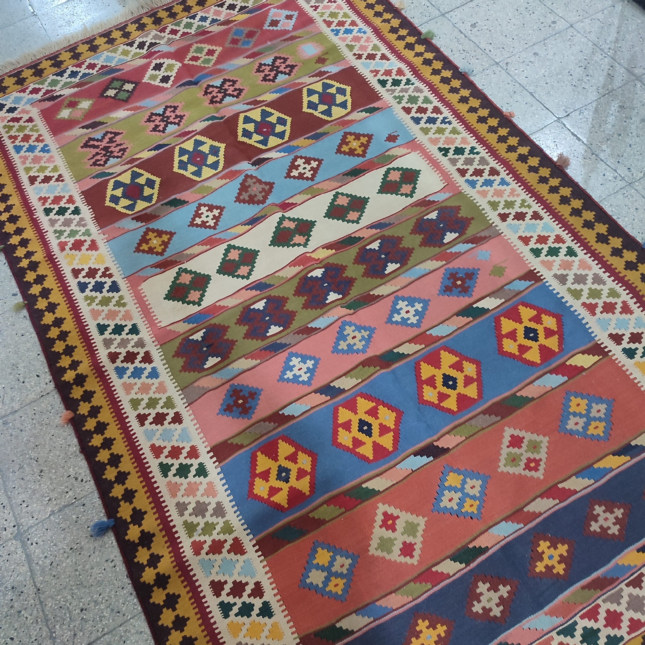 Price and Buy Authentic Persian Wool Kilim Rug Handwoven in Shiraz Qashqai - Image 5