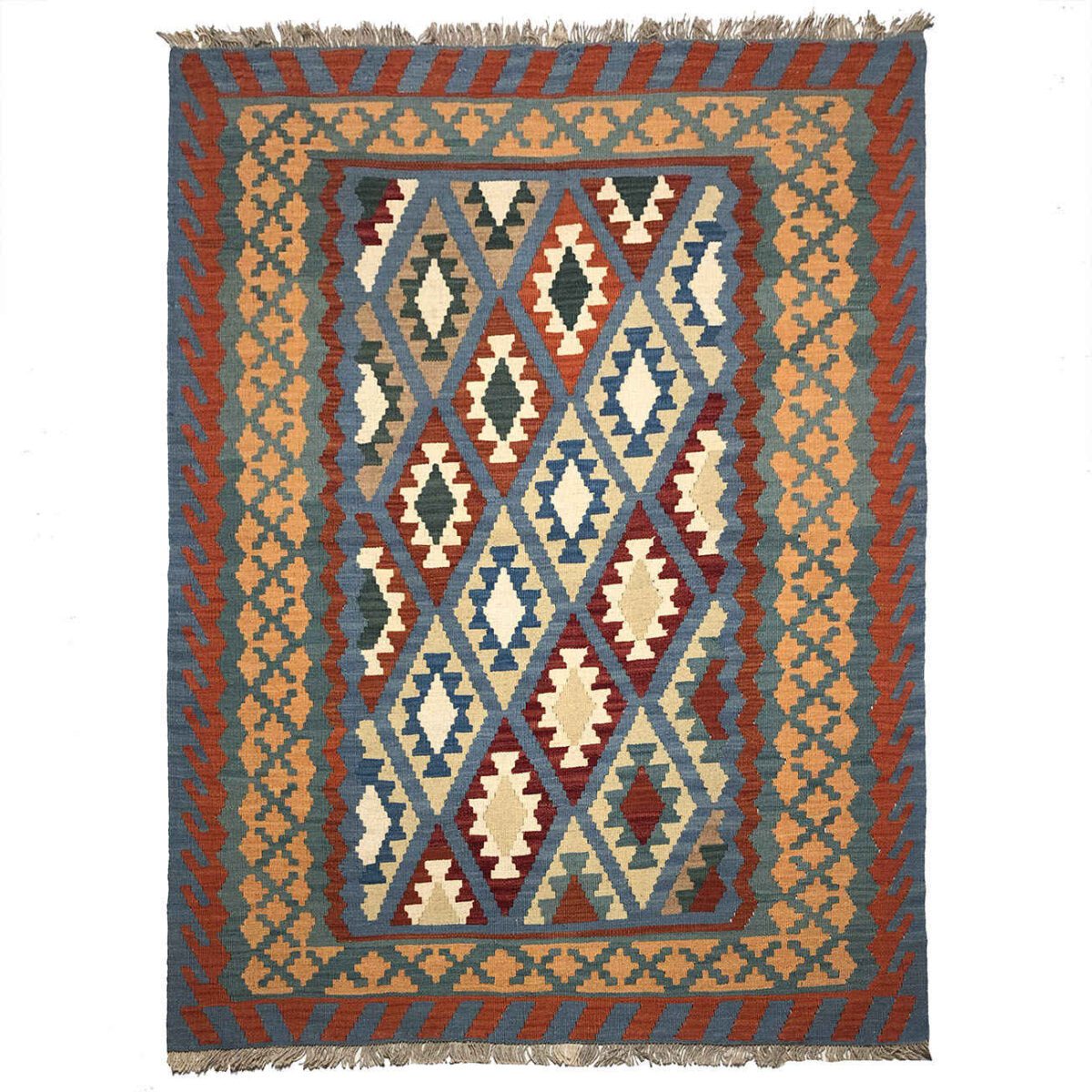 Price and Buy Authentic Persian Wool Kilim Rug Traditionally Handwoven in Firuzabad Geometric