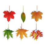 Price and Buy Autumn Leaf Design Decorative Hanging Ornaments, Set of 6