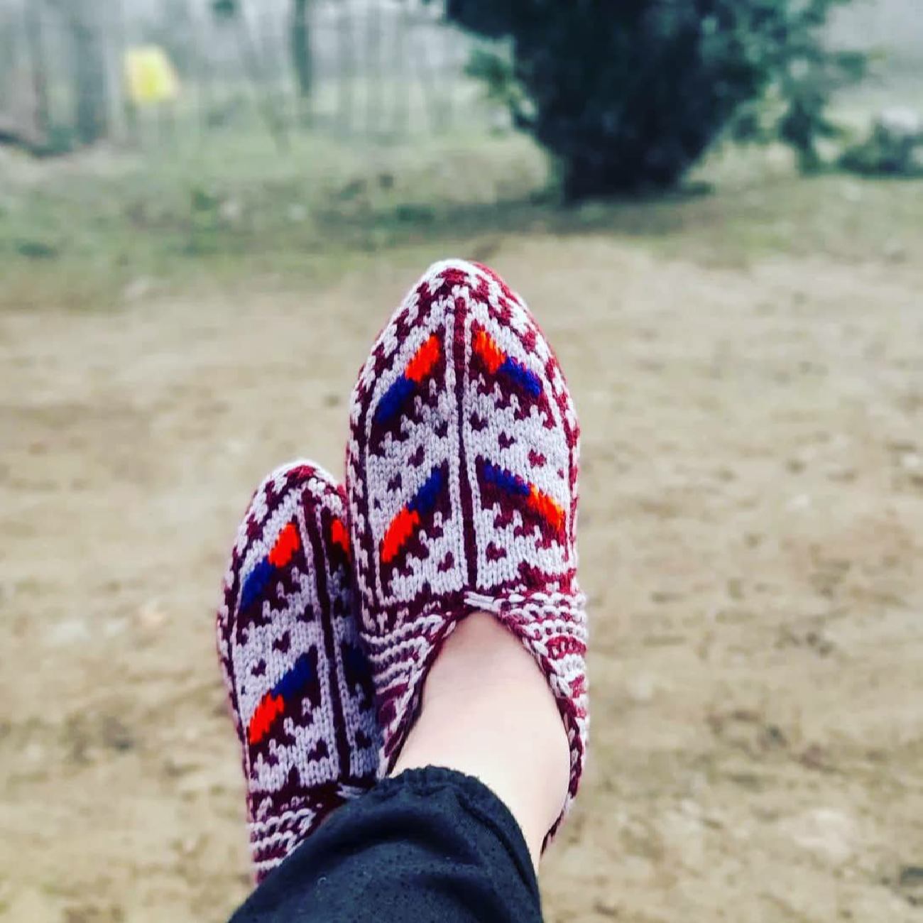 Price and Buy Azerbaijan Crochet Slippers for Women Traditional Design Handwoven - Image 3