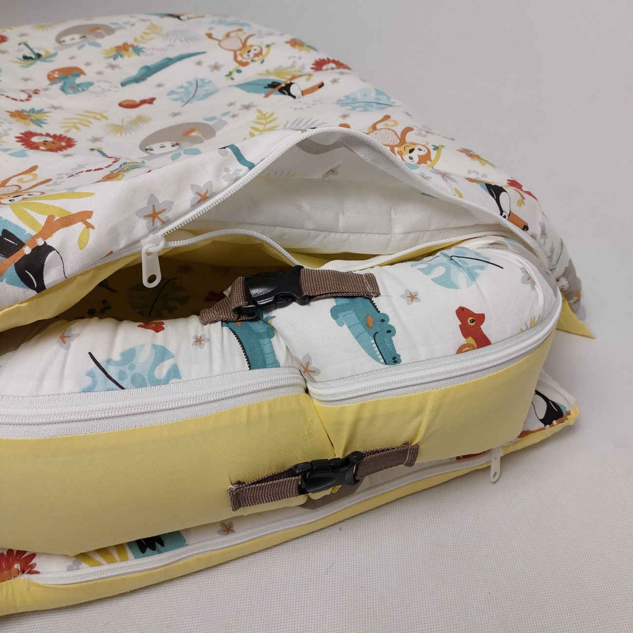 Price and Buy Baby Anti-Roll Nest – Animal Design & Organic Cotton – Full Set with Pillow_6903a0a9de994.jpeg Price and Buy Baby Anti-Roll Nest – Animal Design & Organic Cotton – Full Set with Pillow - Image 6