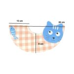 Price and Buy Baby Bib Charming Checkered with Cute Cat Applique and Fish Detail - Image 3